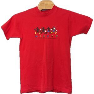 Vintage Mickey & Co. T Shirt Medium 80s Red Single‎ Stitch USA Made